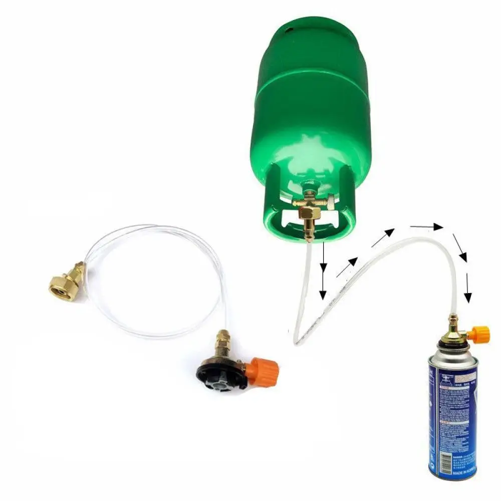 Camping Gear Gas Refill Valve Portable Split Type Adapter For Russian German Standard Tank Outdoor Cooking Part