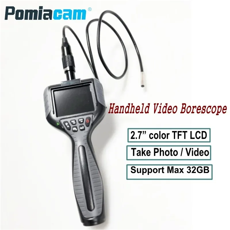 Industrial Handheld Video Endoscope Borescope 99D6 Dia 5.5mm 2.7