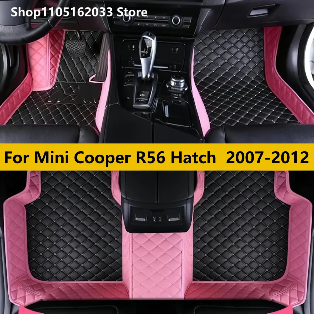 

Car Floor Mats For Mini Cooper R56 Hatch 2007 2008 2009 2010 2011 2012 Auto Accessories Leather Waterproof Anti Slip Foot Carpet