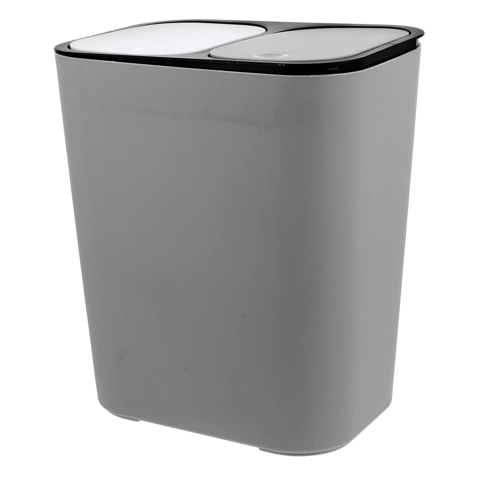 Garbage Can Trash Bin Bucket for Office Recycling Wet and Dry Separation Dual Rubbish Food Waste Composter Kitchen Abs