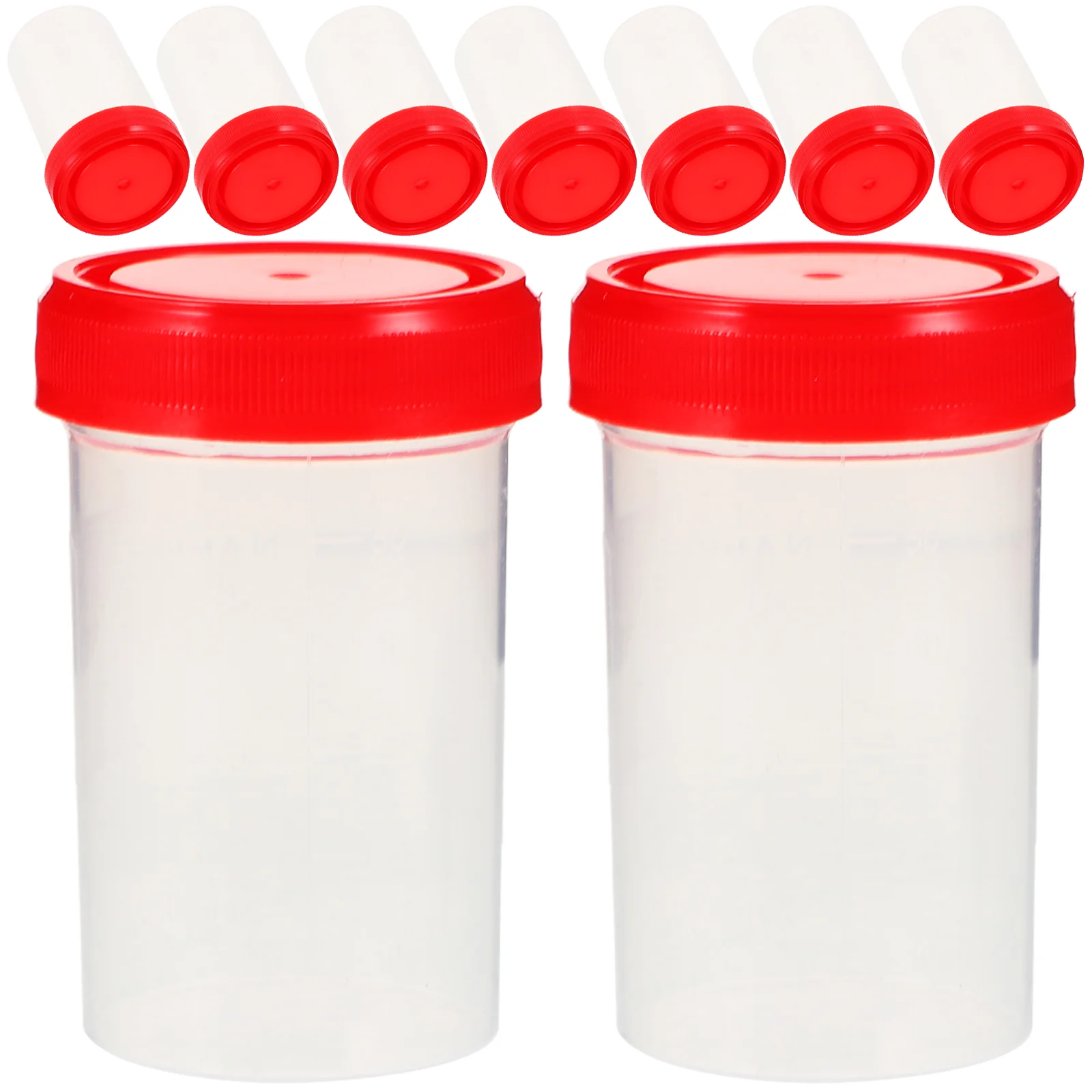 15 Pcs Sampling Cup Urine Sample Cups Ovulation Specimen with Lids Plastic Man Fluid Container