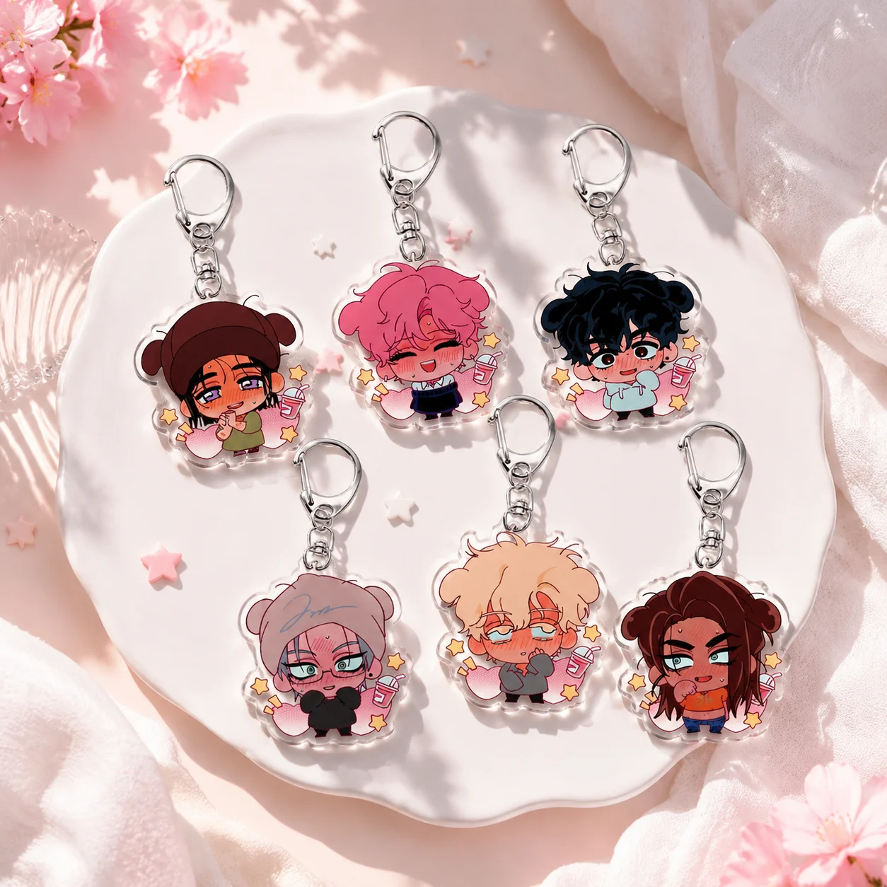 Keychain for Alien Stage Hyuna Till Sua Mizi Luka Ivan Anime Game Fan Gift Recycled Acrylic Backpack Pendant Decoration Rare toy