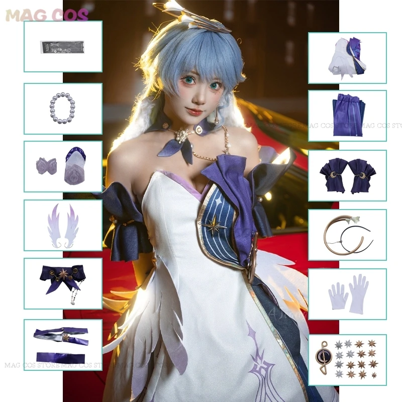 

GAME Honkai Star Rail COS Robin Cosplay Costume Dress Honkai Star Rail Uniform Earrings Singer Halloween Party Women Prop lolita