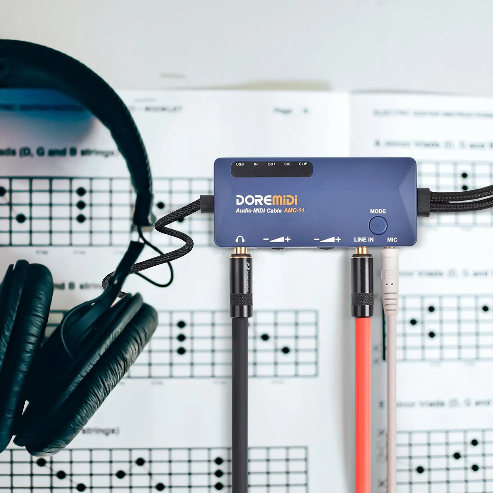 Interfejs audio Amc-11 Midi na USB — konwerter 5-pinowy z 16-kanałowym miksowaniem i 10-pasmowym korektorem, wbudowana karta dźwiękowa do nagrywania w studiu