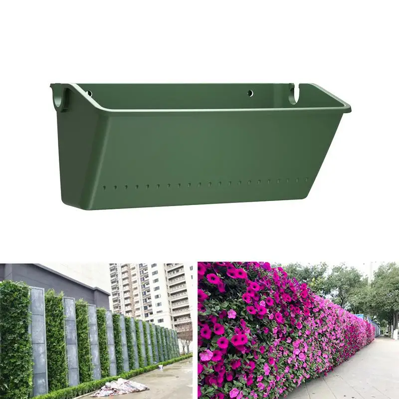 

Wall Hanging Vertical Plastic Planting Box Garden Plant Pot Flower Container Home Decoration Fence Planter for Gardening