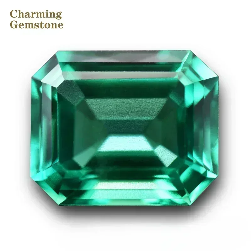 

Emerald Stone Green Color Lab Grown Emerald Cut Charms Beads for Jewelry Making Pendant Earrings Materials with AGL Certificate