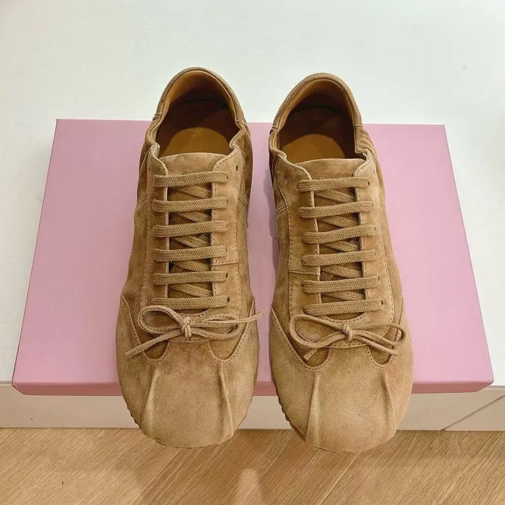 

Retro casual shoes, board shoes, German training shoes, lace up versatile flat running shoes, genuine leather sports shoes