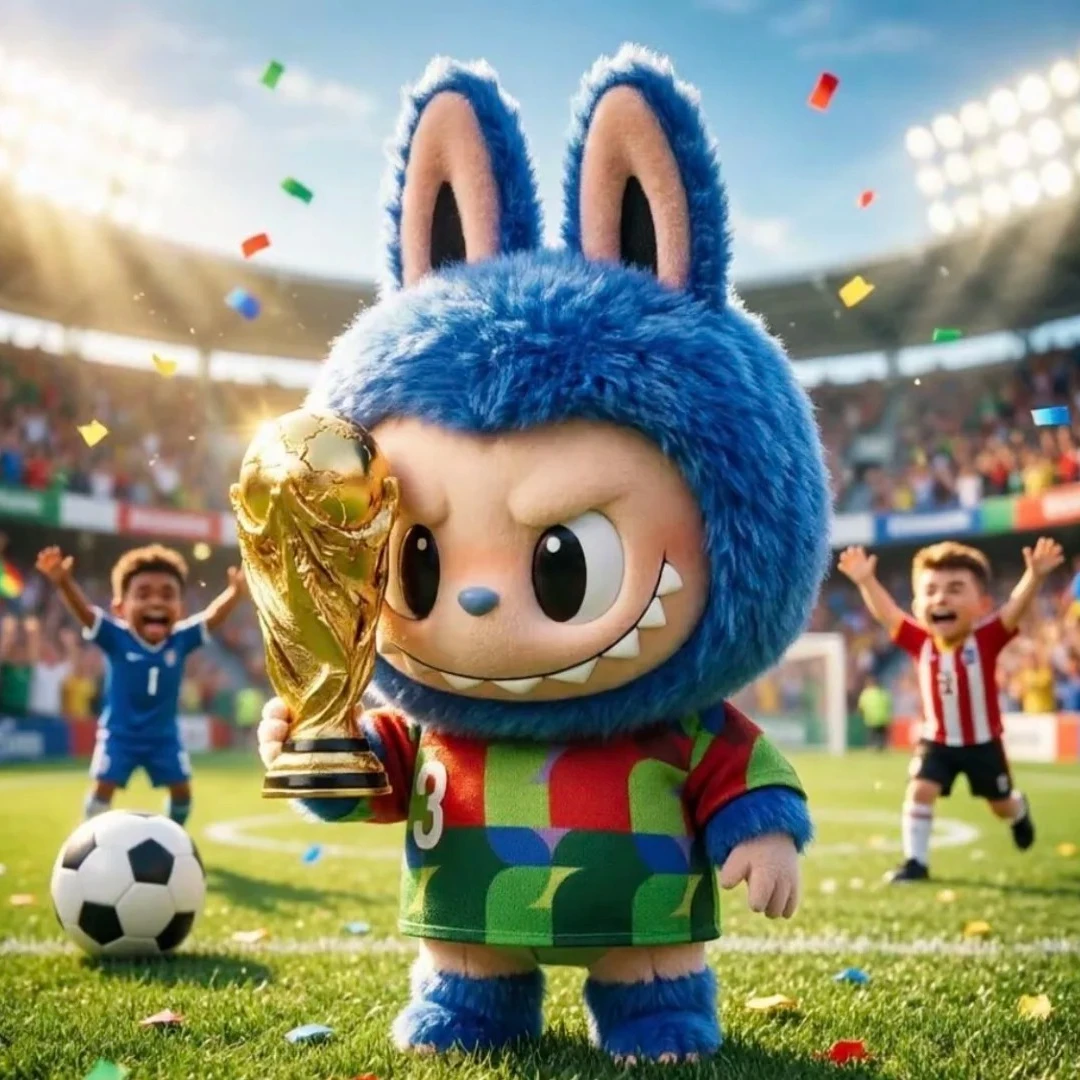 

POP MART LABUBU THE MONSTERS X FIFA WORLD CUP 2026 CATCH THE WIN Action 38cm Big Doll Genuine Presale