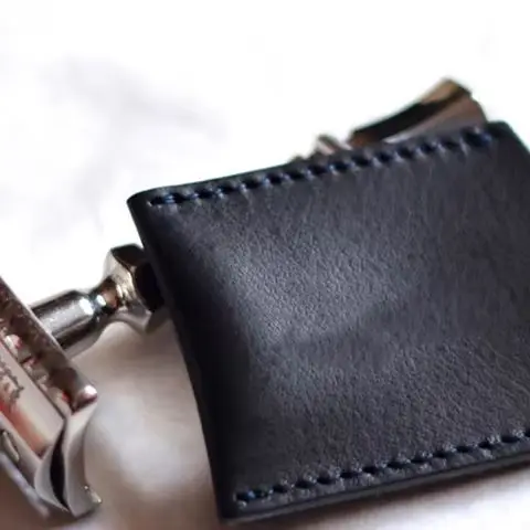 

1PCS Double Edge Safety Razor Head Sleeve Protective Case Leather Without Razor