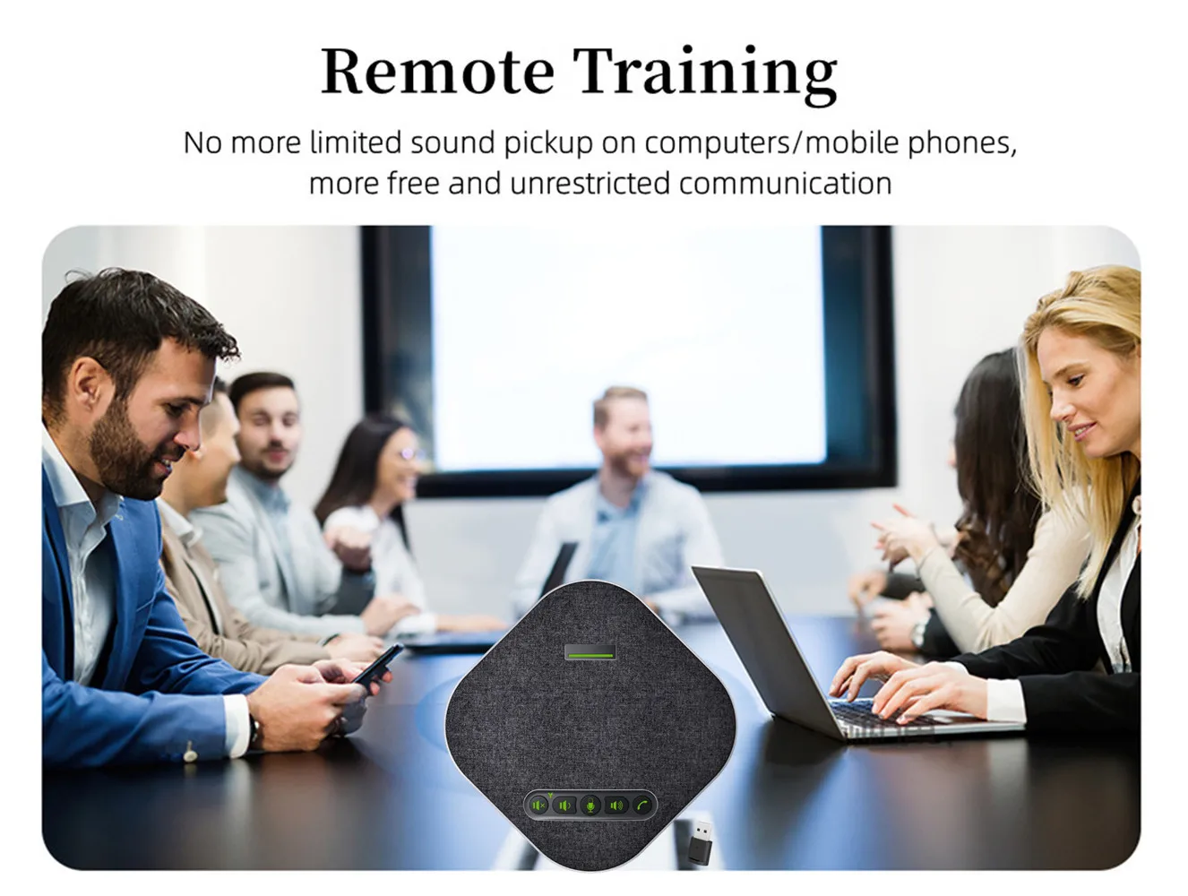 Conference Speakerphone 4 AI Mics Expansion Mics Bluetooth Wireless Reciver 12M 2.4G/5.8G Voice Pickup USB Computer Microphone