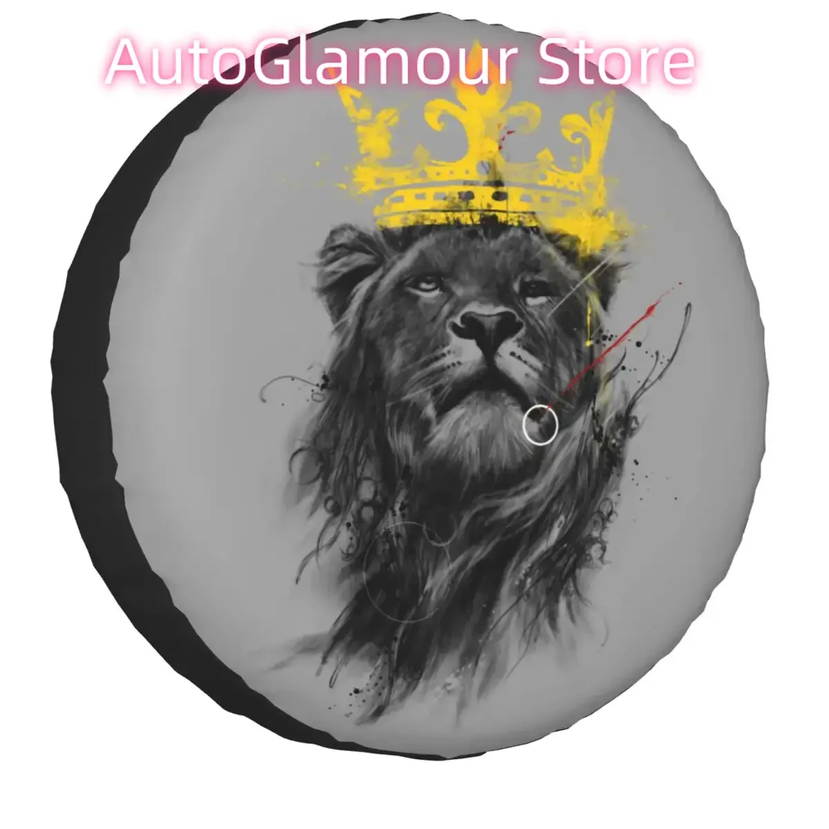 

Чехол для запасного колеса King Lion с короной, защищенный от атмосферных воздействий пыленепроницаемый чехол на колеса для Mitsubish 14 дюймов, 15 дюймов, 16 дюймов, 17 дюймов