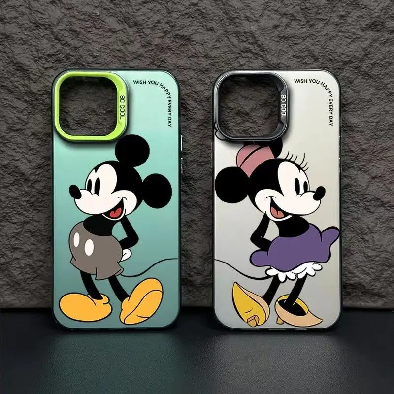 Etui na telefon Disneys Mickey Minnie Mouse Couple do iPhone 15 14 13 12 11 Pro Max 7 8 Plus XR XS MAX Mini Y2K Girls Naughty Covers