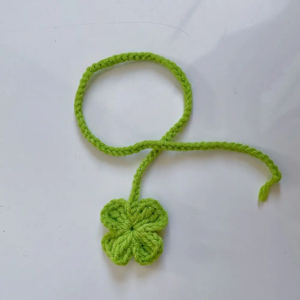 Creative Handmade Knitted Bookmark Daisy Flower Belt Floral Pendants Unique Page Marker Crochet Book Marker Girls