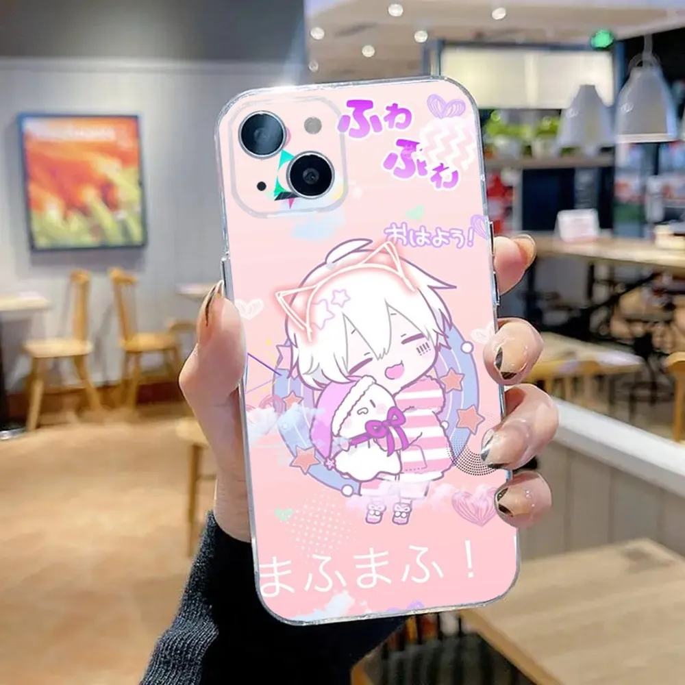 Anime mafumafu Phone Case For iPhone 15,14,13,12,11 Plus,Pro,Max,XR,XS,X,7,8 Plus,SE,Mini Transparent Silicone Soft