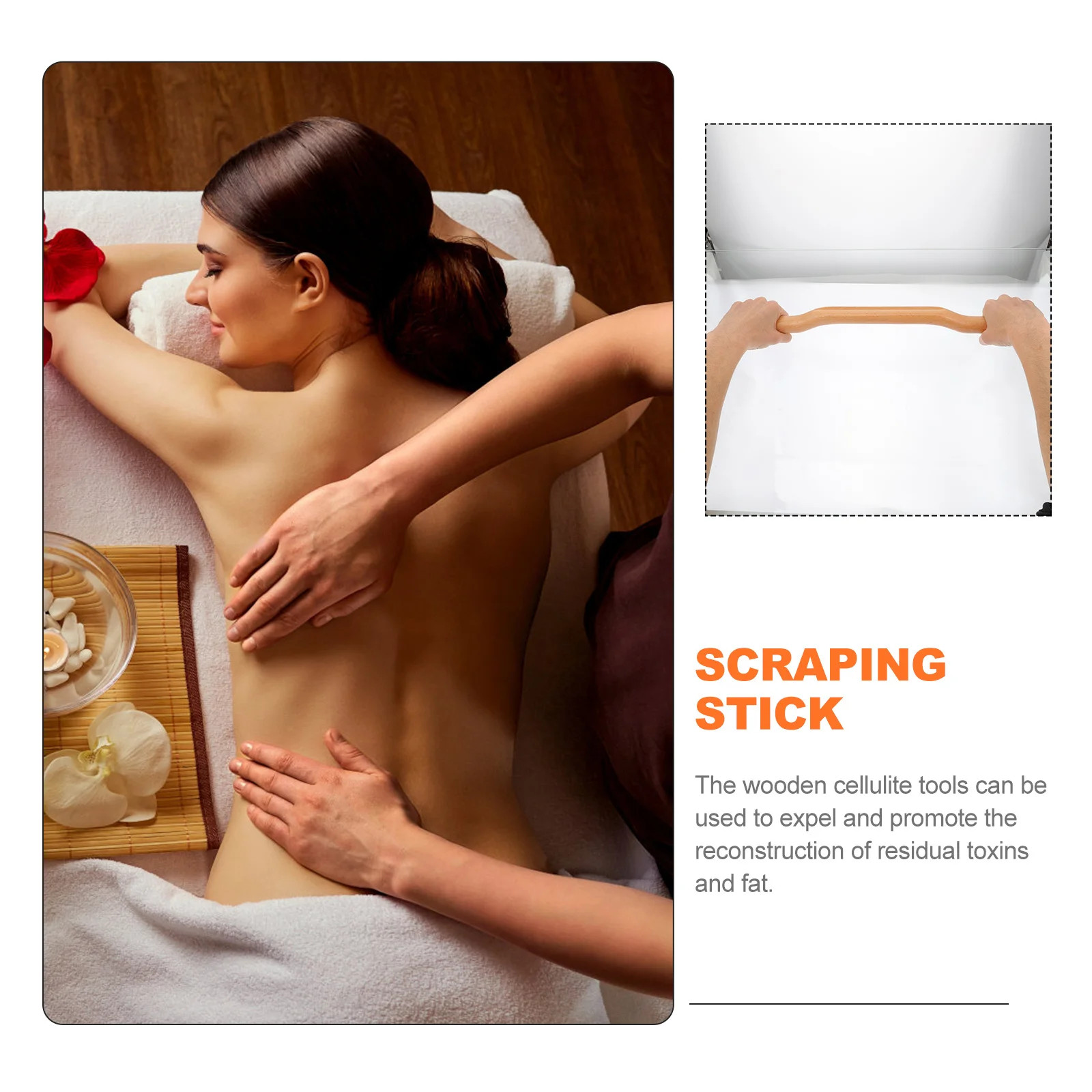 

Wooden Gua Sha Stick Body Scraping Rod For Deep Tissue Massage Muscle Relief Detox Massaging Tool Roller Scraper Board