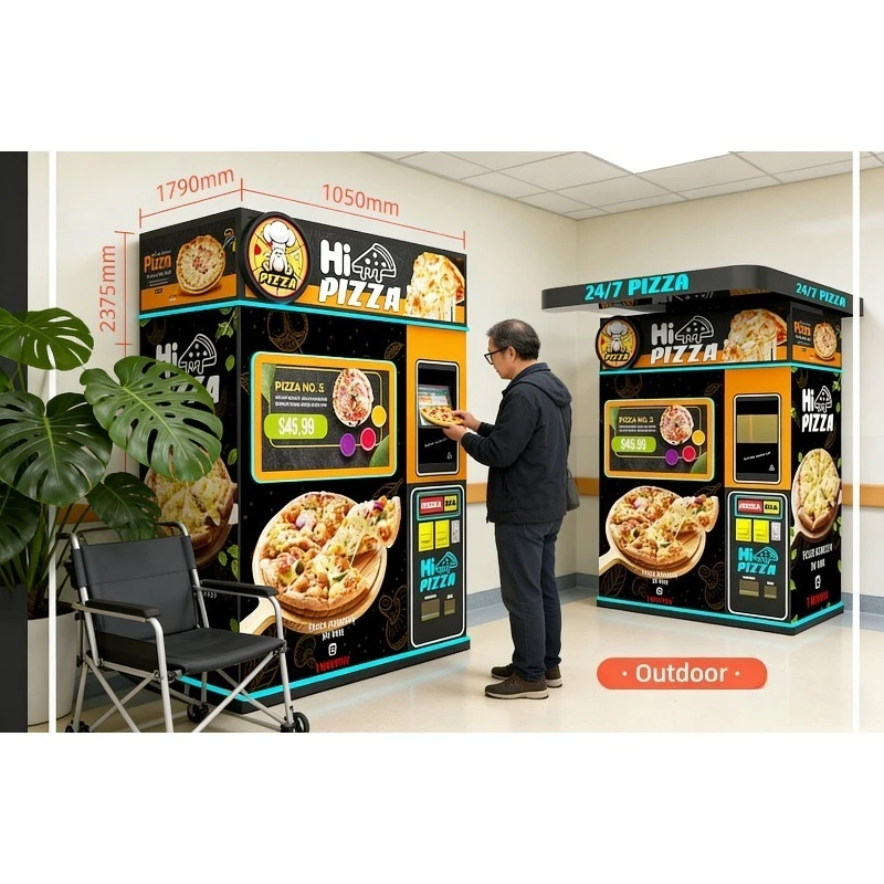 Smart Pizza Vending Machine Fast Food Robot Heating Cooking Automatic Pizza Maker with Credit Card Coin Payment