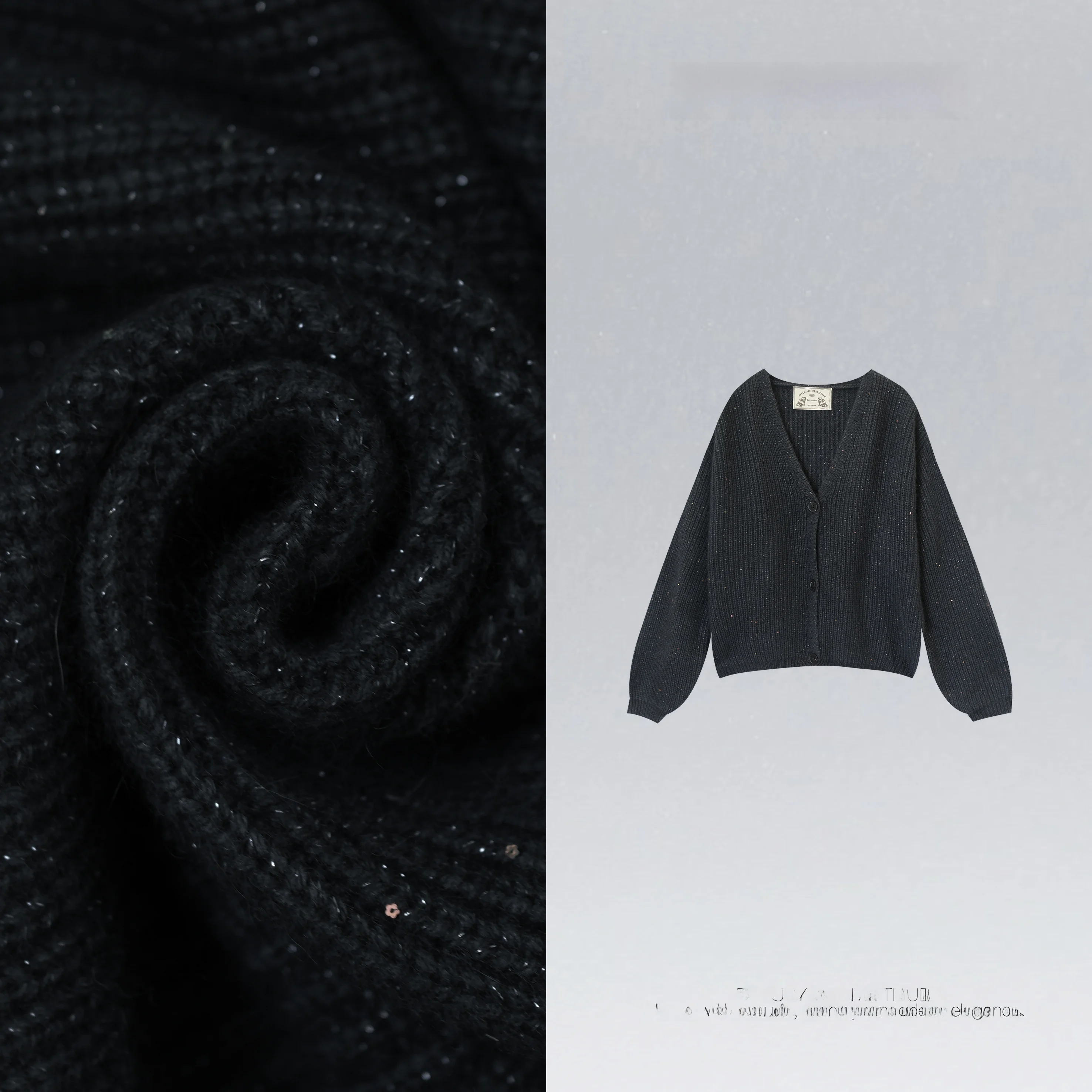 

Женский весенний кардиган с V-образным вырезом, свободный, из нейлона, с блестящими пайетками, повседневный, комфортный, омолаживающий, яркий трикотаж