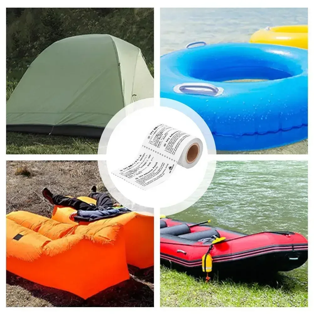 [HODR] TPU Transparentes Reparaturpflaster Wasserdichtes Klebeband für Zelt Regenmantel Boot Luftmatratze Schwimmring Leckage-Reparatur Outdoor-Ausrüstung – Detail 9