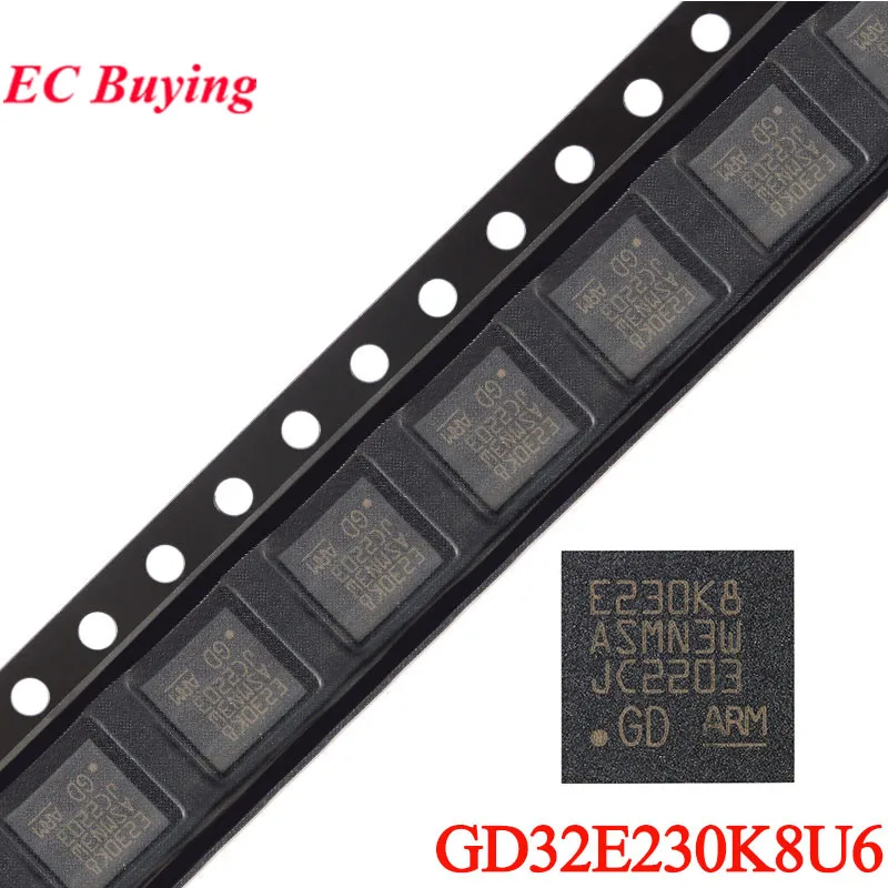 GD32E230K8U6 GD32E230 32E230K8U6 GD GD32 E230K8 QFN-32 ARM Cortex-M23 32-bit Microcontroller MCU IC Controller Chip New Original