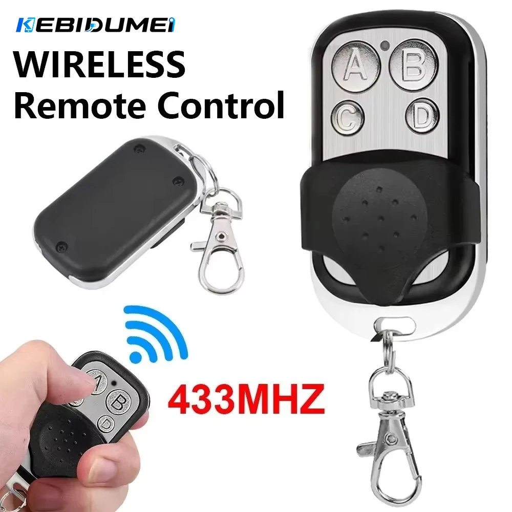 KEBIDUMEI 433MHZ Clone Fixed Learning Rolling Code Universal 4 Buttons Garage Door Opener Remote Control Duplicator Garage