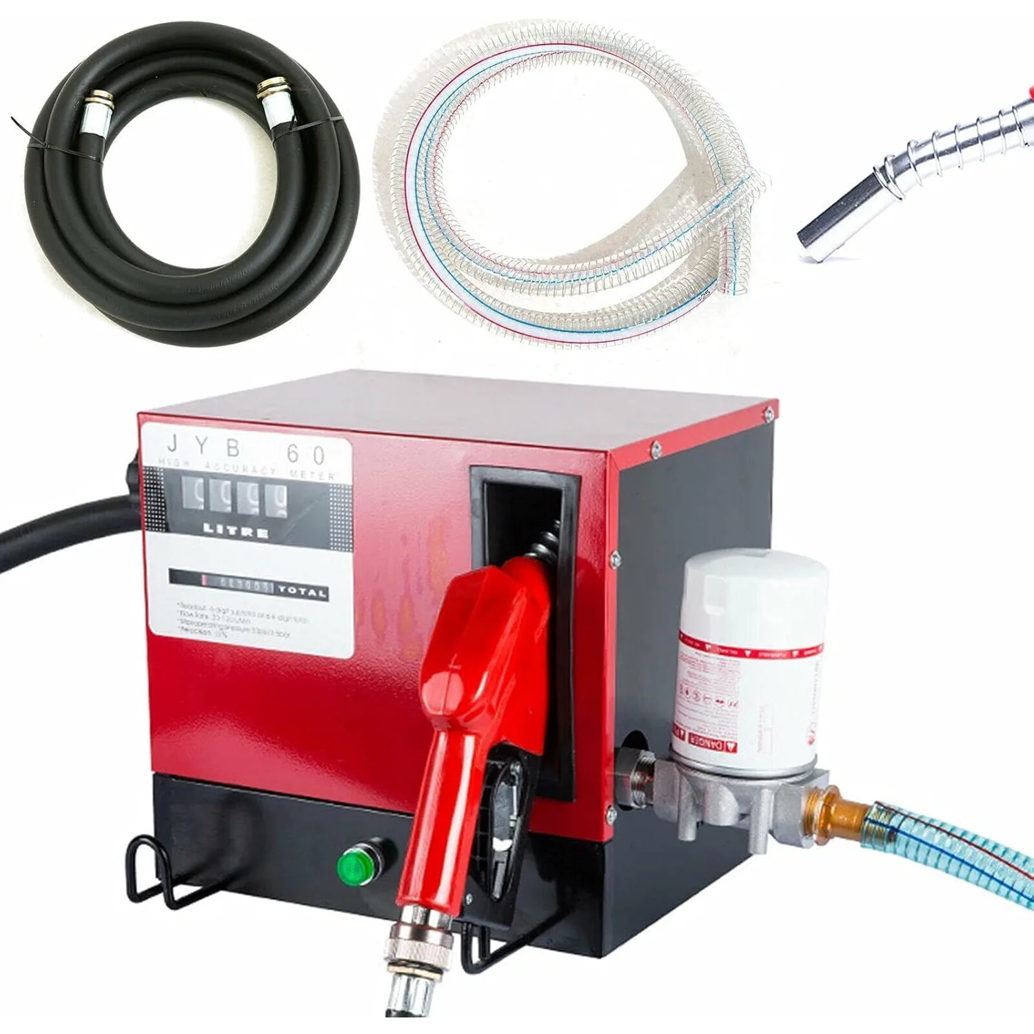 Pompa diesel 230 V 550 W Pompa di trasferimento olio autoadescante Pompa di estrazione olio per auto da 60 L/min Pompa diesel autoadescante da 50 L/min
