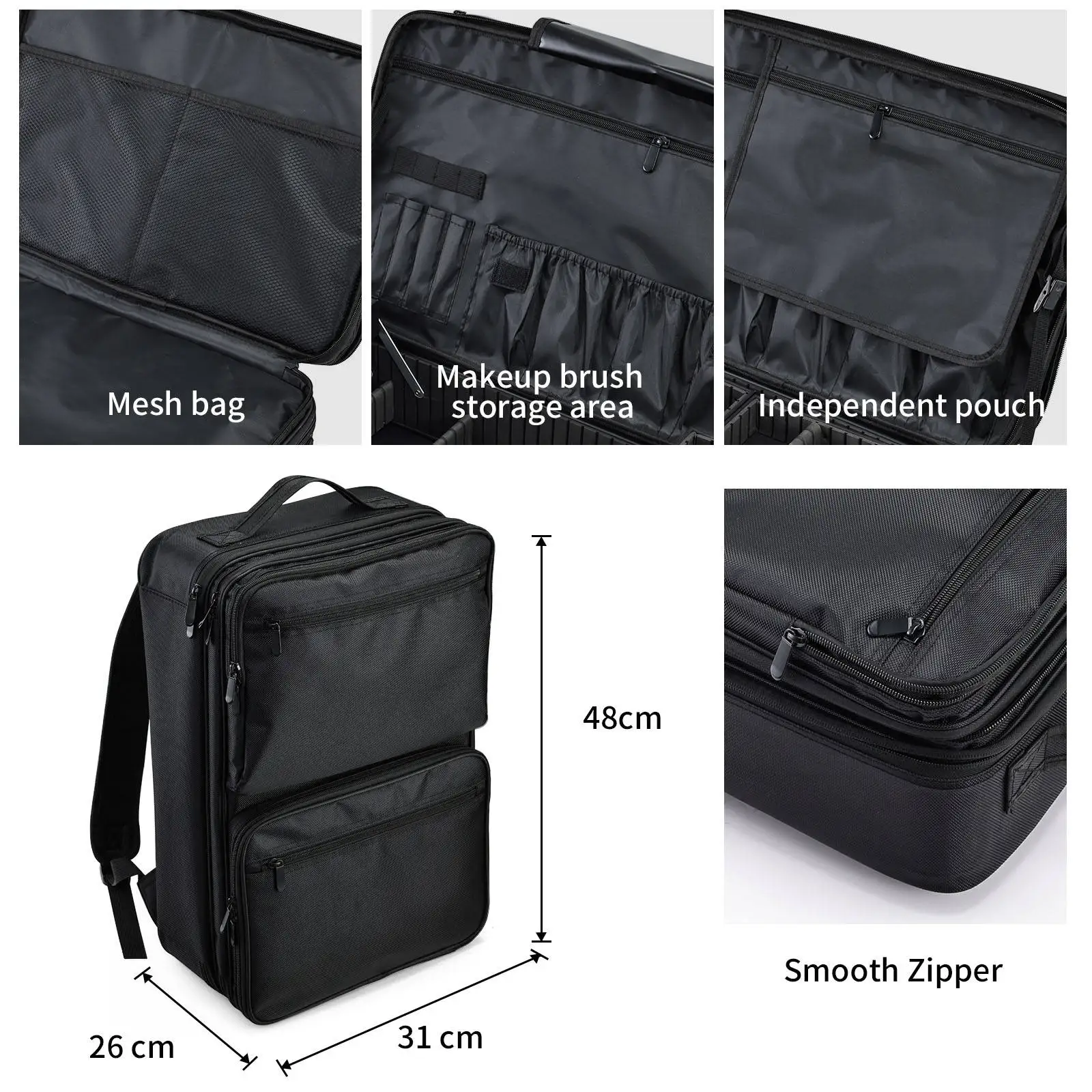 Professional Barber Supplies Large Capacity Portable Barber Hairdressing Tools Storage Bag Barber Cosmetic Backpack