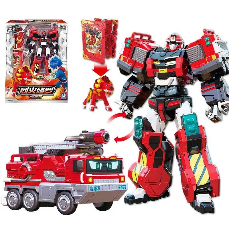 Metal Cardbot Purple Shark Helicoptor Transforming Robot to Car Action Figures with Card Transformation Car Model Toys