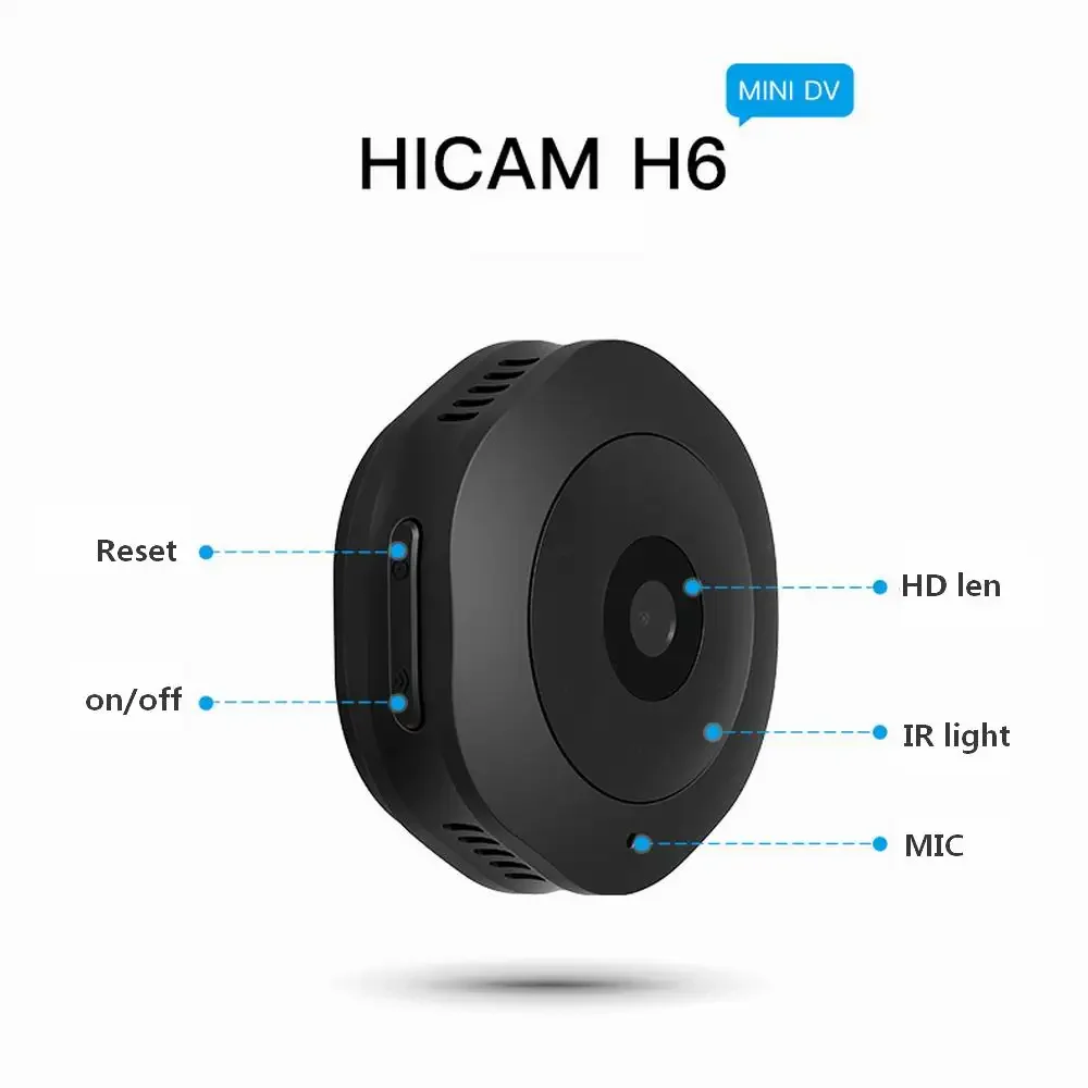 4K 1080p HD Mini Caméra Sans Fil Portable Cam Espion Invisible IR-CUT Nuit Version Caméscope Wifi Multi-utilisateur Moniteur À Distance TF