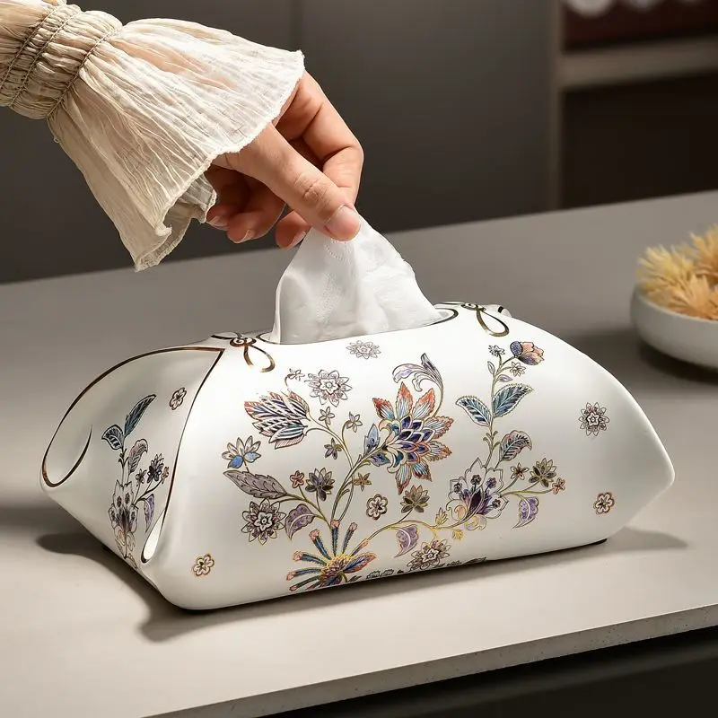 

High-Aesthetic Modern New Chinese Tissue Box - Living Room Home Decor & Vintage Tea Table Premium Dispenser