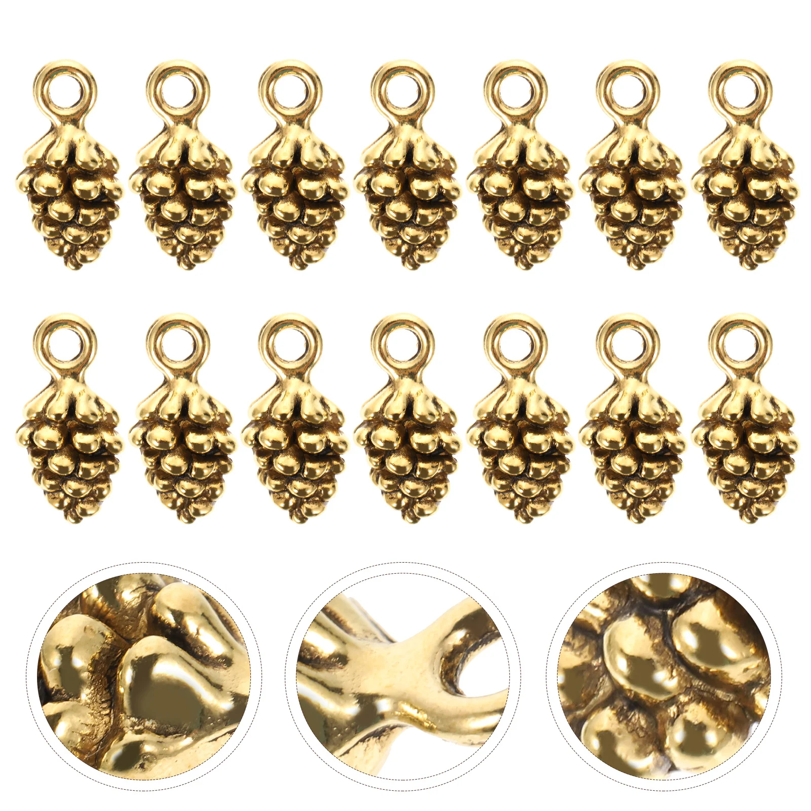 60 Pcs Jewelry Pendant Pendants Alloy Charms DIY Brass Necklace Making Pine Cone Modeling Earring