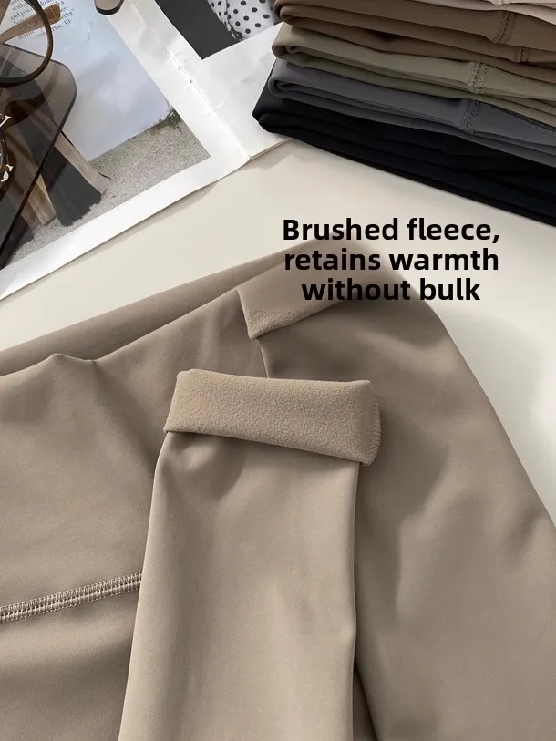 

Fce Lined ark Skin Yoga Pants Women's Autumn Winter High Waist Tummy Control Butt Lifting Tight Fce Brued Warm