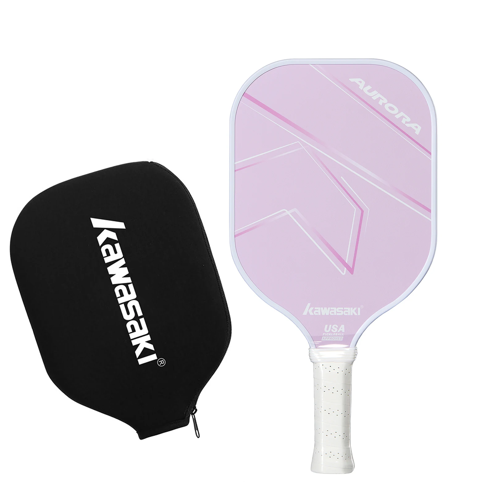 Kawasaki AURORA 15mm PP Honingraatglas Feber Oppervlak Augurk Bal Peddel Voor Beginners pickleball peddel