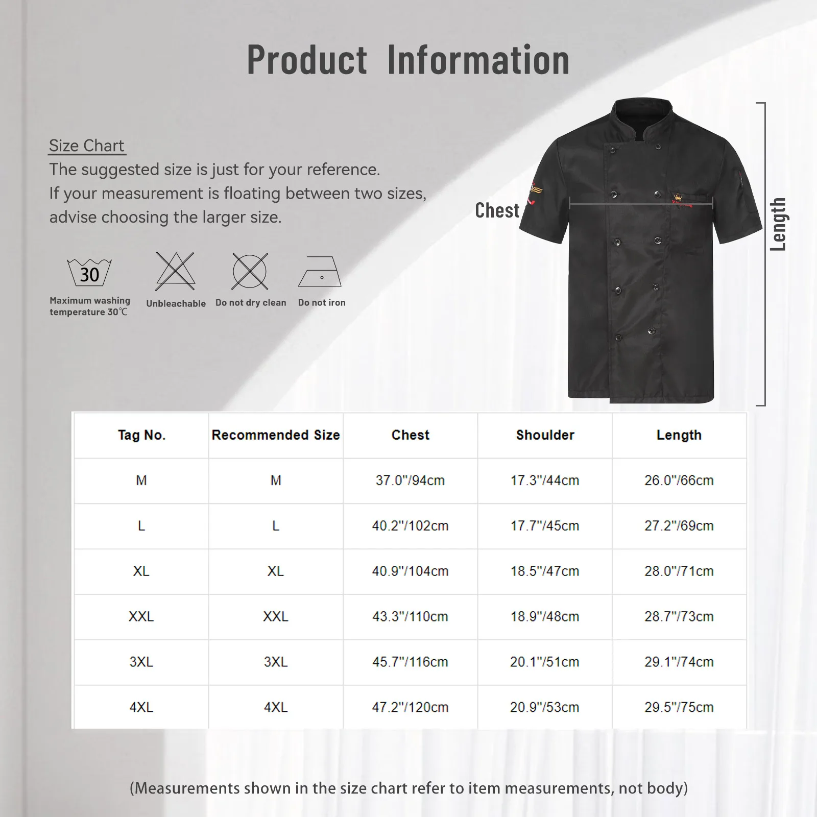 Men Short Sleeve Chef Coat Cooking Jacket Top Adults Stand Collar Double-Breasted Kitchen Cook Uniform with Pockets Chef Shirt