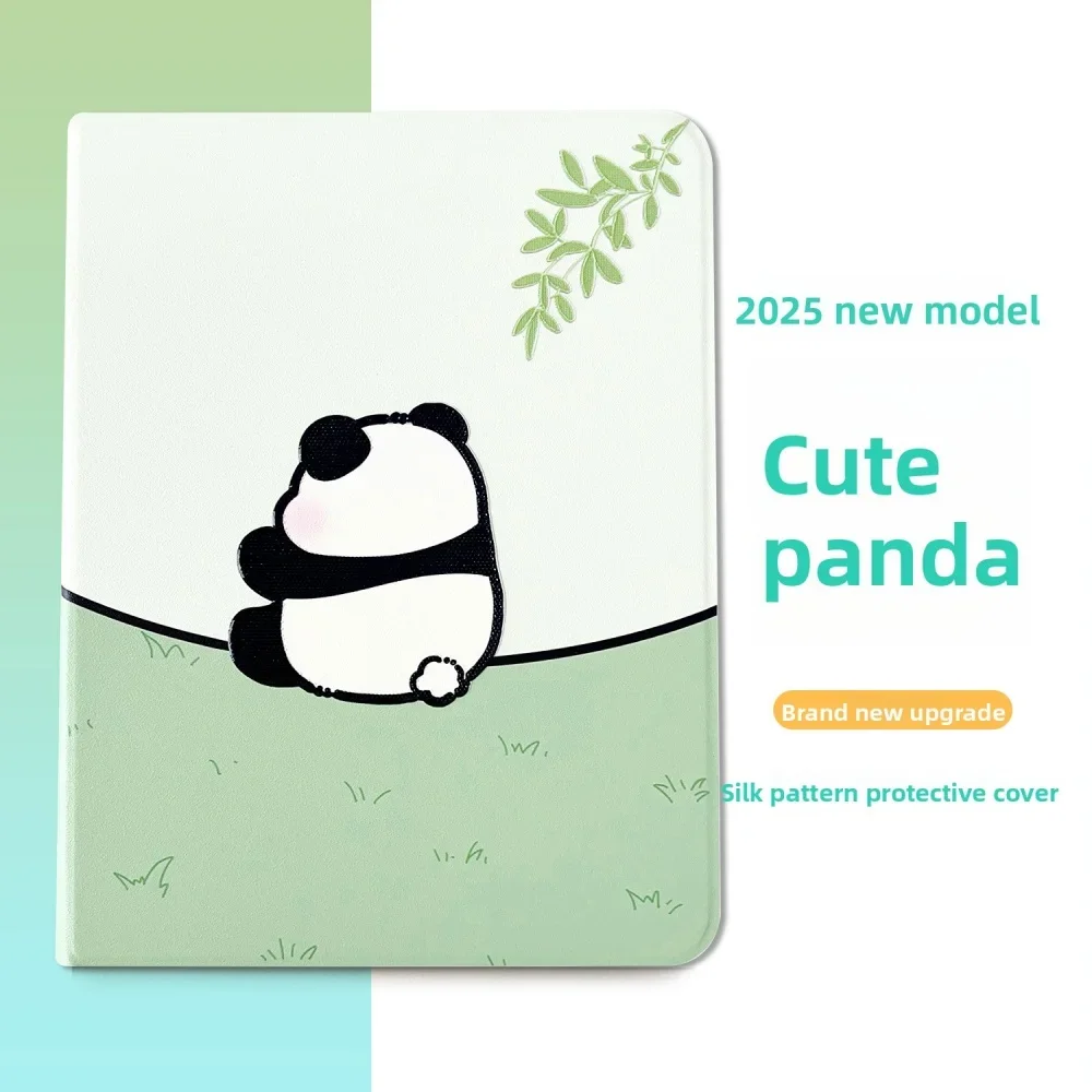 귀여운 3D 팬더 아이패드 케이스 아이패드 프로 11/10.9/10.5 에어 2/3 미니 6/7 10.9 10.5 커버 펜슬 홀더 포함 충격 방지 자동 깨우기/수면