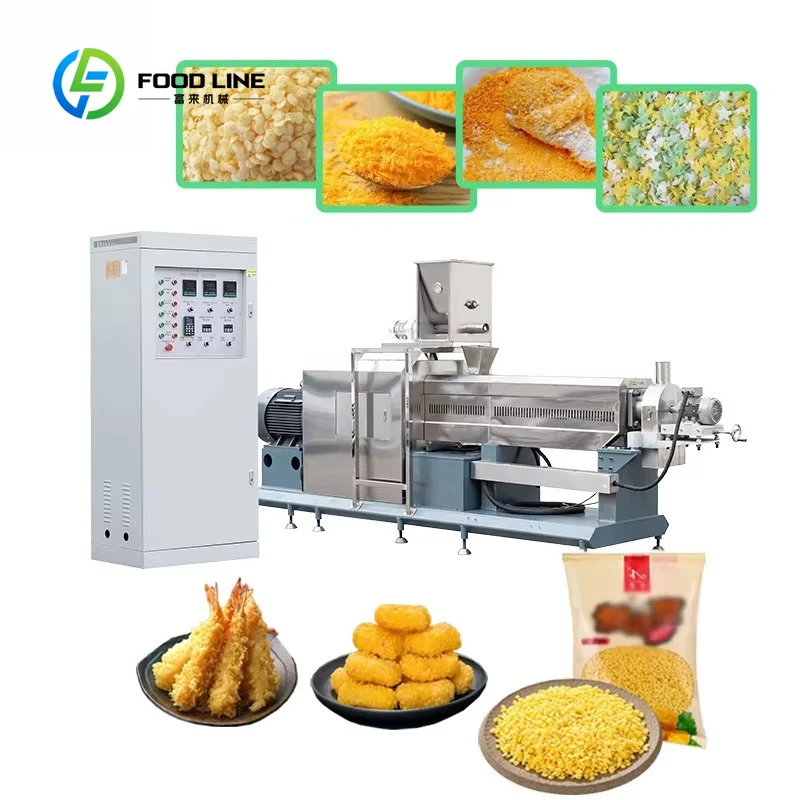 Customized Extruder Crusher Screen Production Line Graded Bread Crumb For Fried Chicken Coating Raw Material Food Factory