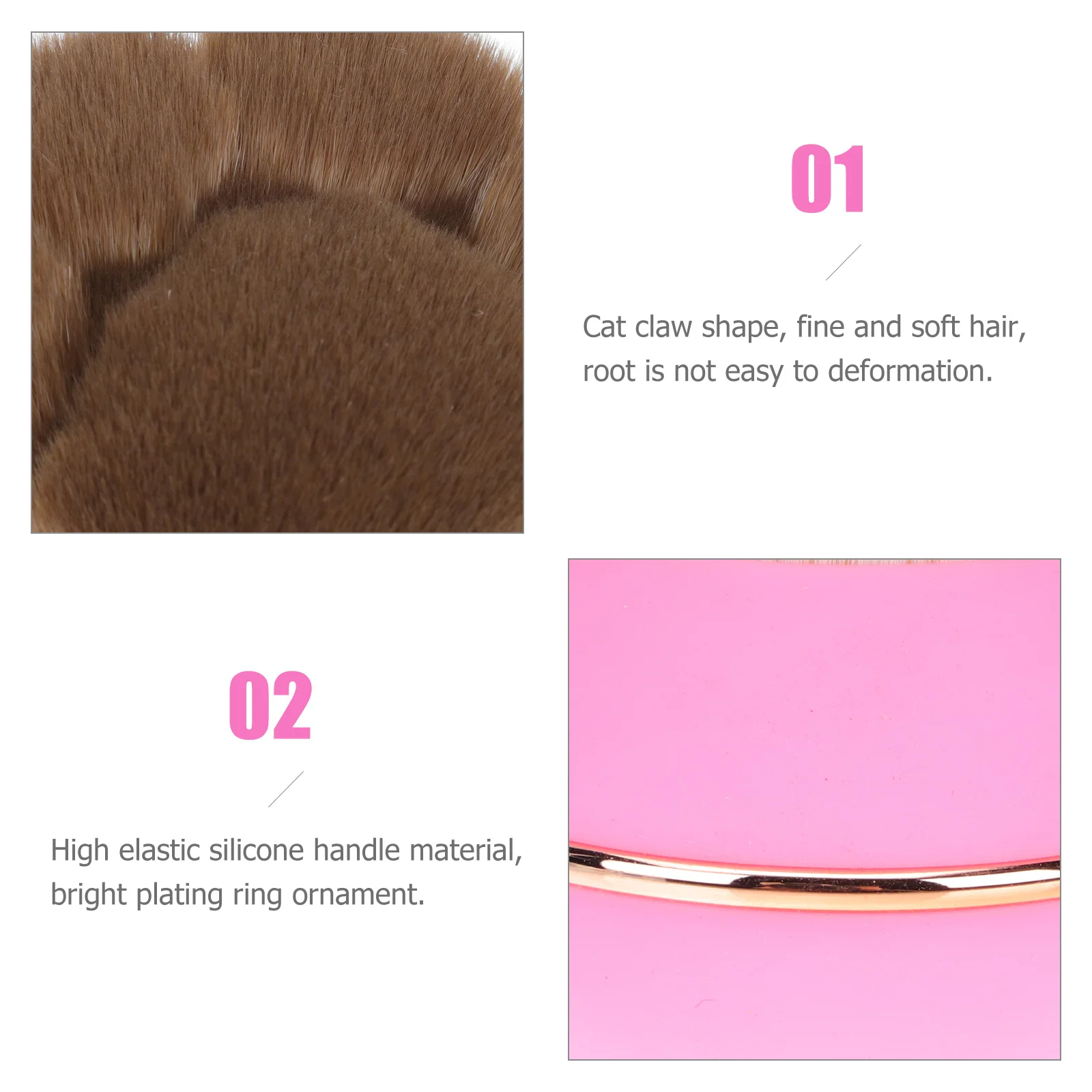 Applicatore da viaggio con pennello per fard in polvere sciolta per trucco con pennelli a forma di fiamma per il viso