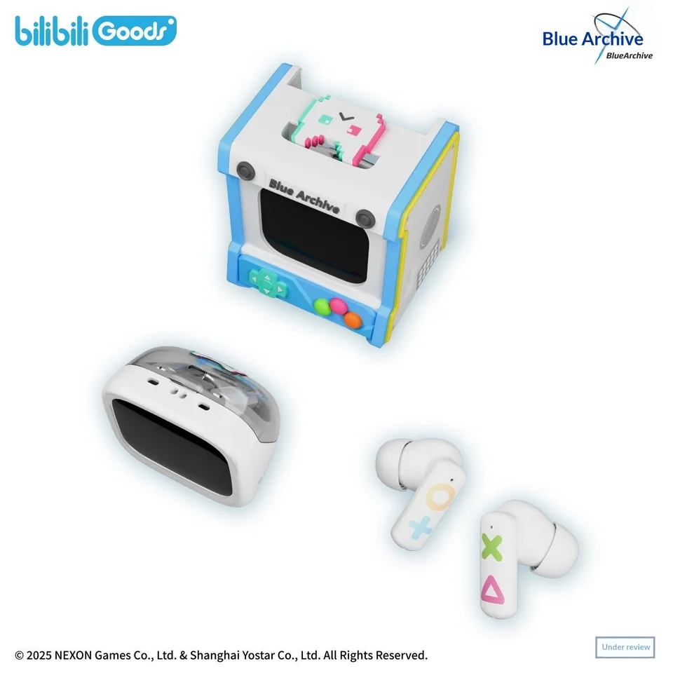 New Original Bluetooth Earphones Blue Archive CUBE FACE