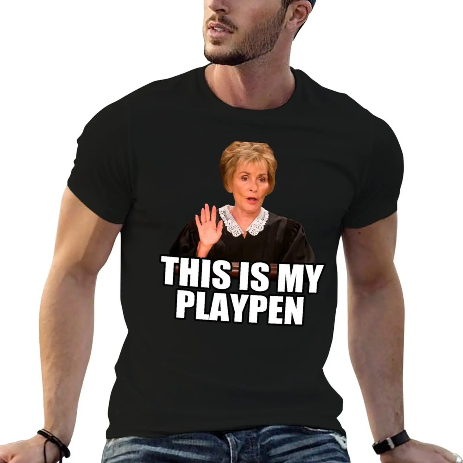 Judge Judy - T-shirt confortable et extensible « This is My Playpen »