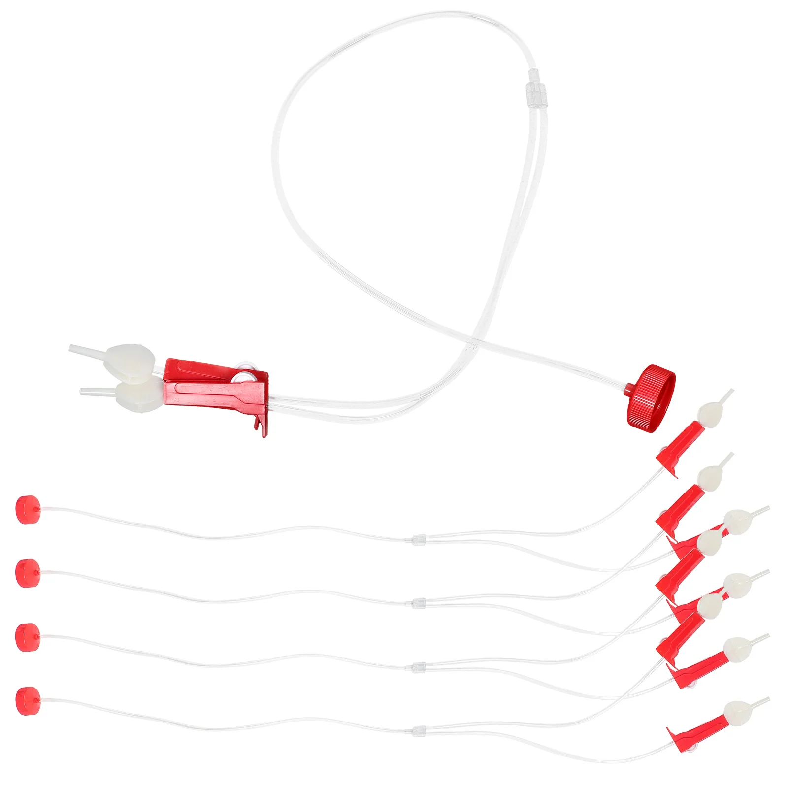 

4 set Plastic Tree Infusion Bag Tube 120Cm Long Drip Irrigation System For Garden Greenhouse Fruit Trees Flow Control Valve