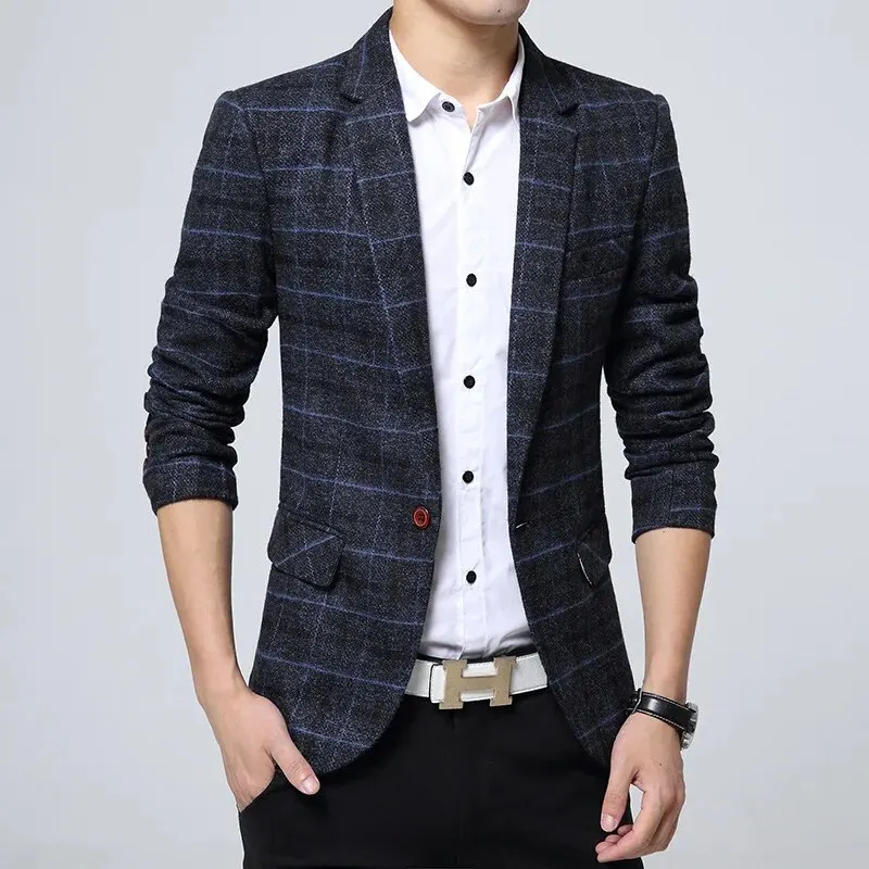 

8905-T-loose Korean version trend of students men's Customized suit