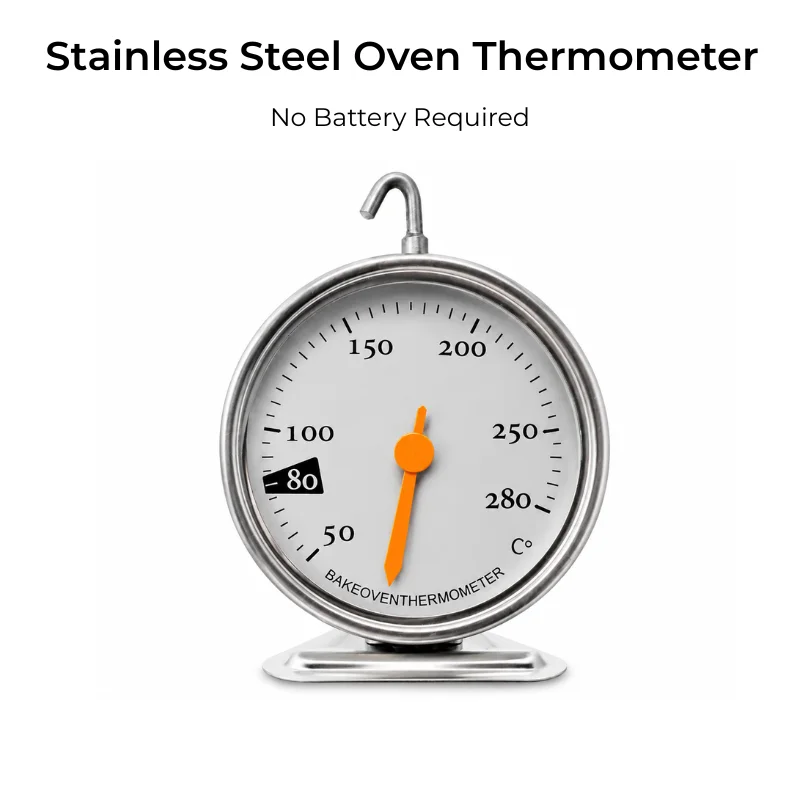 Stainless Steel Oven Thermometer 280 degree Large Dial Food Thermometer Widen Instant Read Meat Thermometer Kitchen Gadgets