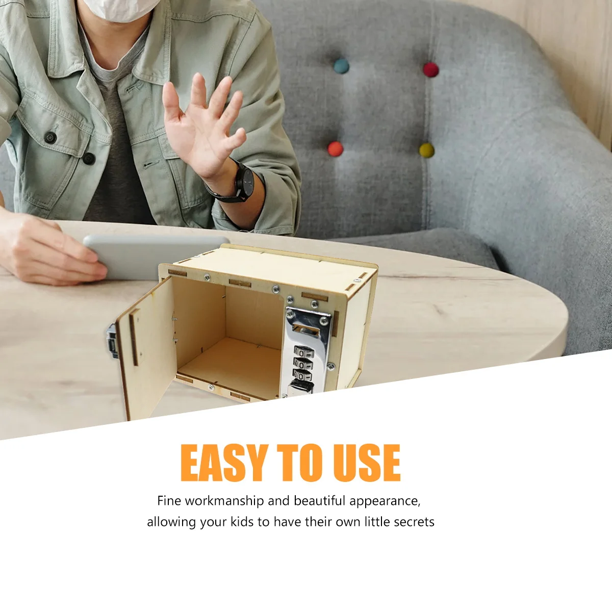 1 セット機械式ロックボックス DIY 作成材料耐久性のある正方形変形しない実用的なギフト DIY パスワードケースパスワードボックスおもちゃ