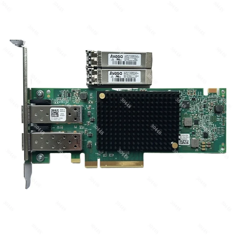 بطاقة HBA الأصلية DELL Emulex LPE35002 ثنائية المنفذ 32G من الألياف مع وحدة #4