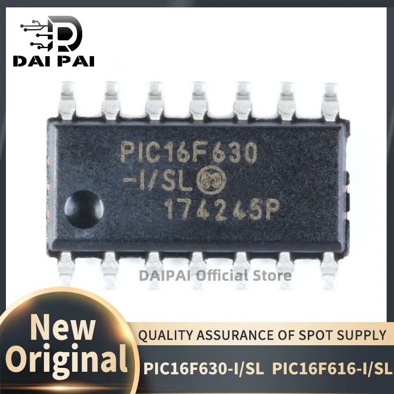 (10piece)100% New original PIC16F630-I/SL PIC16F616-I/SL PIC16F630 PIC16F616 SOP-14 Chipset