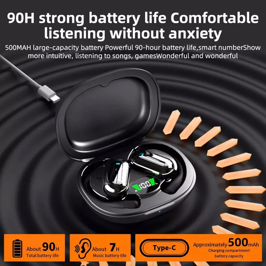 Auriculares inalámbricos Bluetooth Ows, auriculares inalámbricos ABS con conexión estable, auriculares Bluetooth con efecto inmersivo y ruido