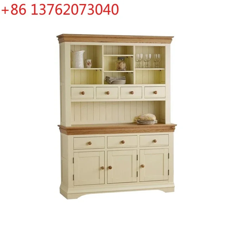 

Американский деревенский ретро-шкаф для вина из массива дерева, пристенный, для французской гостиной или столовой, высокий шкаф для хранения и демонстрации.