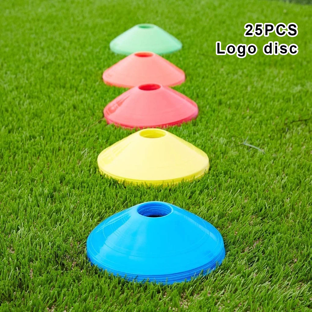 

25 Pieces Football Disc Plastic Soccer Marking Cones Outdoor Training