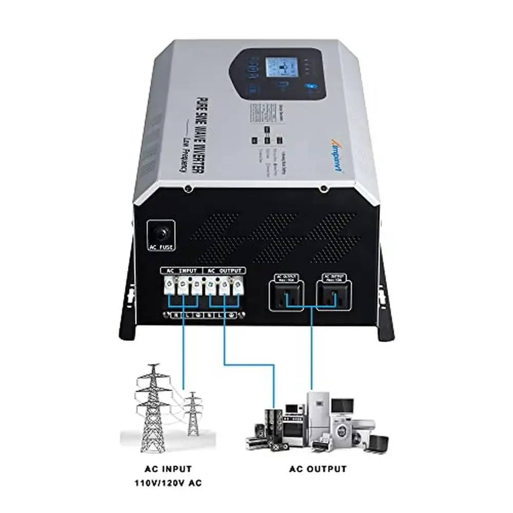 Patricia-Onduleur à onde sinusoïdale pure, 2000W, 6000W, chargeur, écran LCD, hors réseau, générateur SLA AGM GEL Eddie Ion Lifep04, mode 35% bas