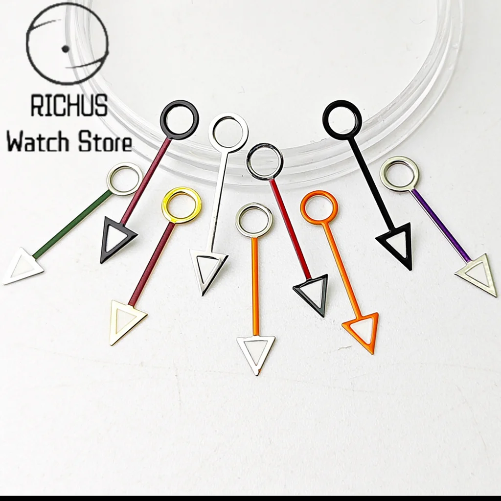 RICHUS NH34 GMT Watch Hands Green Luminous Red Blue Black Green Orange Fit NH34 Automatic Movement Watch Accessories image 4