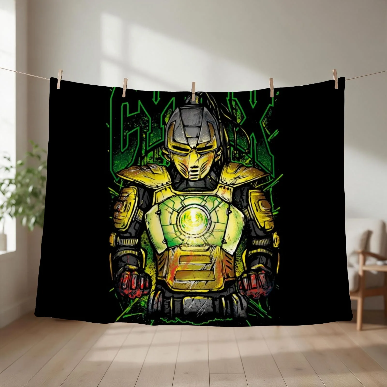 Mortal Kombat Cyrax Throw Blanket For Sofa Thin Soft Beds For Baby Sofa Throw Blankets